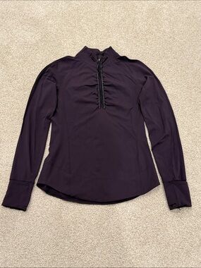 lululemon athletica Long Sleeve Half-Zip Top in Deep Purple